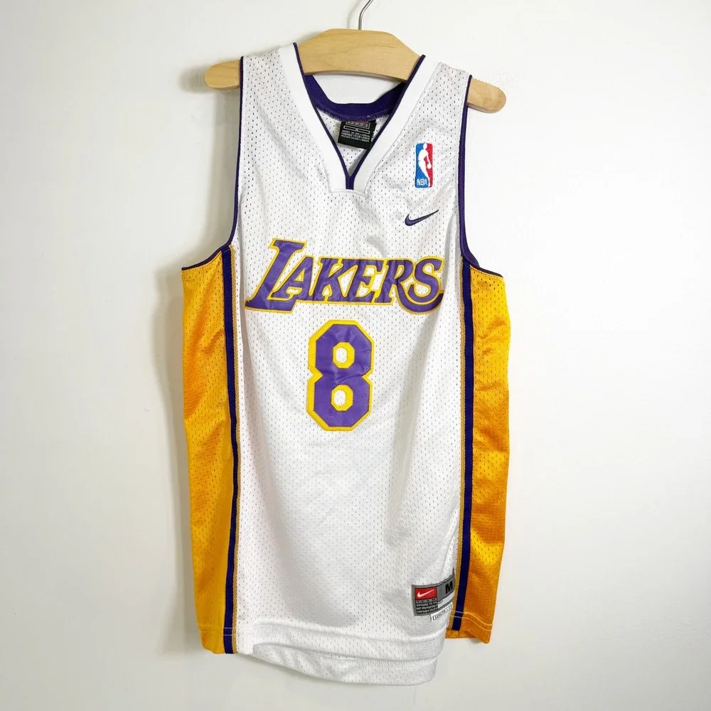 VTG Nike Swingman Kobe Bryant #8 Lakers Jersey Youth Medium White NBA